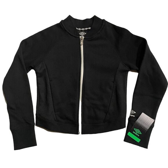Nwt Umbro Black Zip Sweatshirt Girls 7-8 - Picture 1 of 6